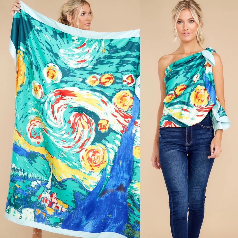 Silk wrap scarf